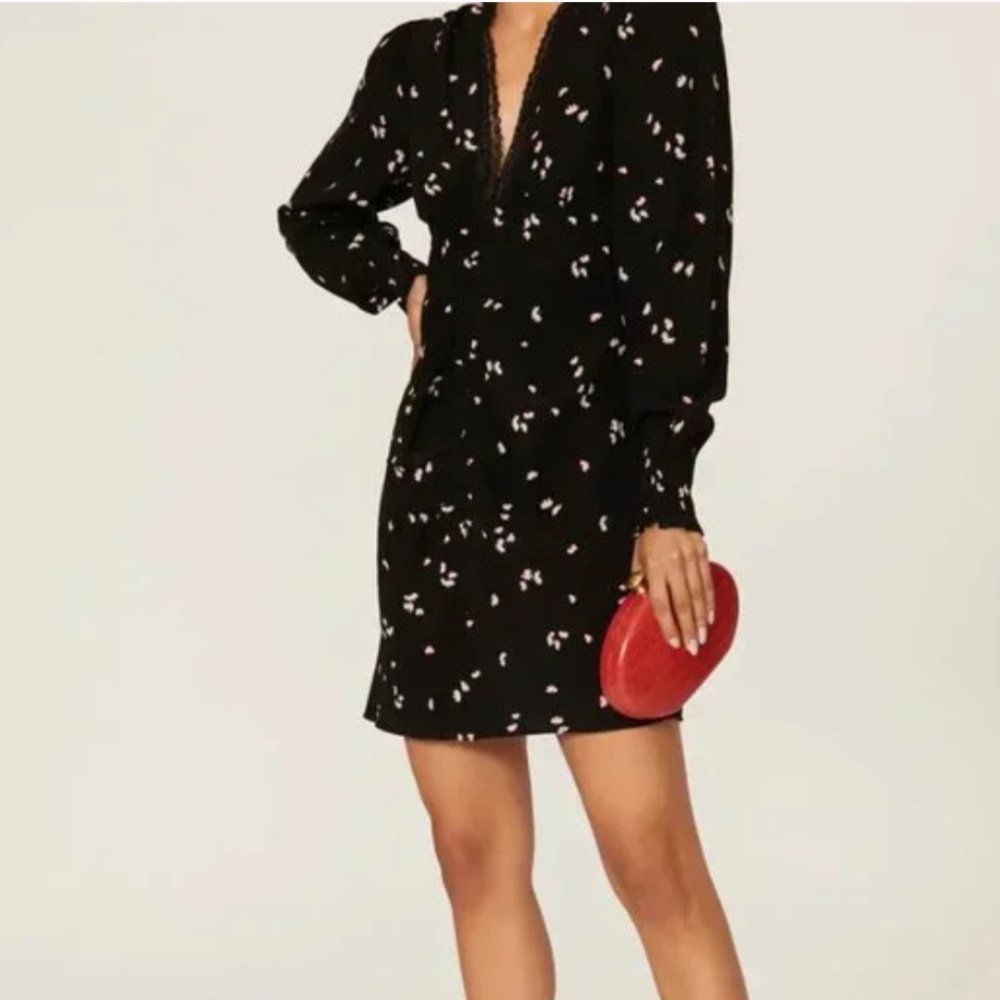 Thakoon Collective Dress Floral Ruched Front Dress